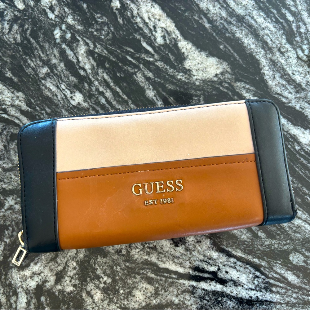GUESS Black and Brown Wallet